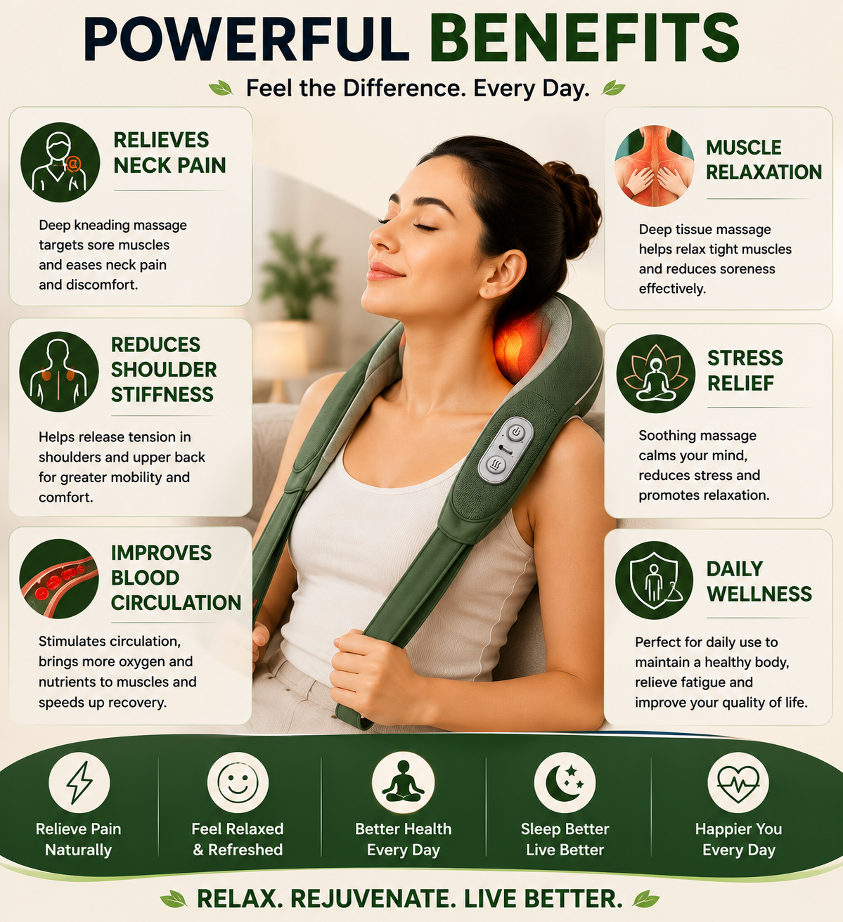 Smart Neck Massager Benefits for Daily Pain Relief - FundayBucket