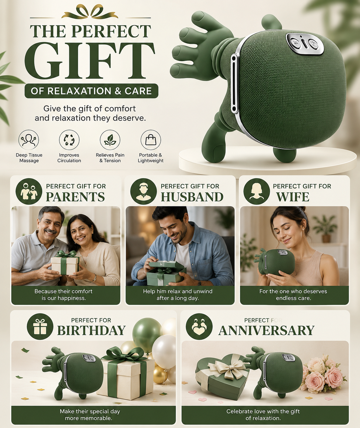 Smart Neck Massager Gift for Family and Friends - FundayBucket